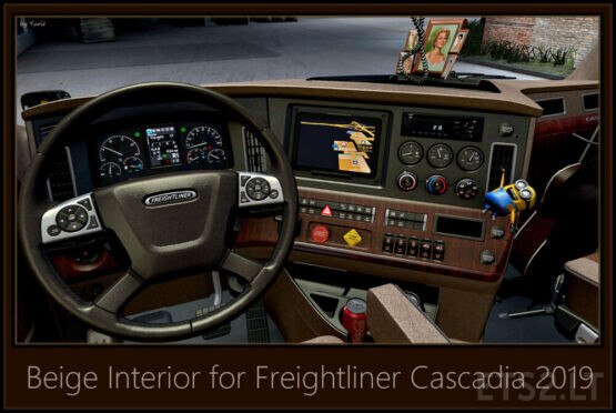 Beige Interior for Freightliner Cascadia 2019