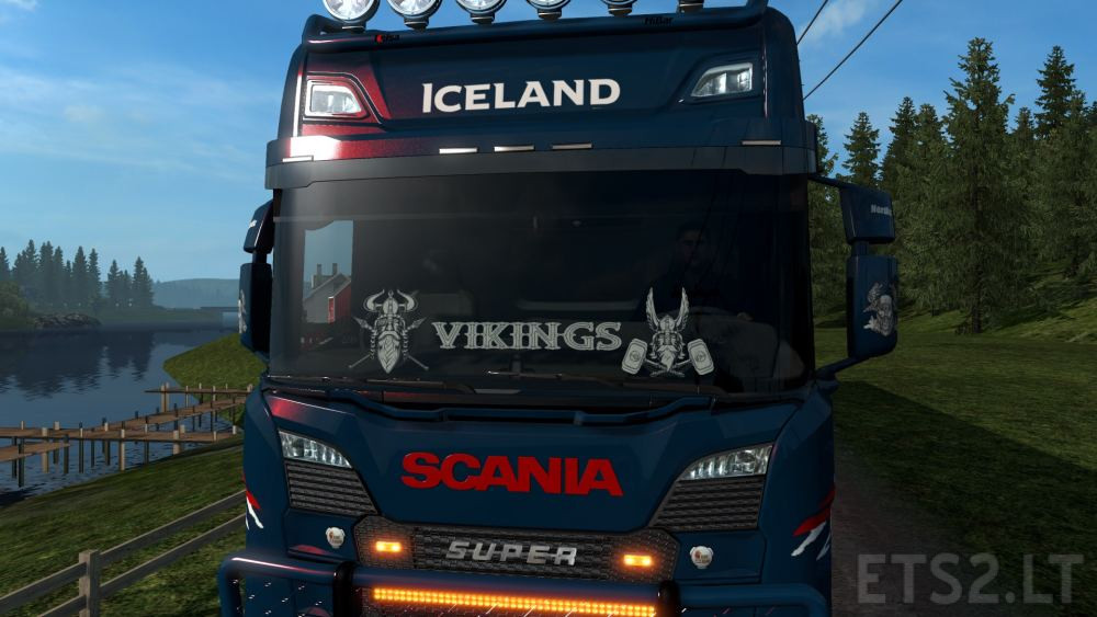 Vikings Sticker on Windows Bottom Style