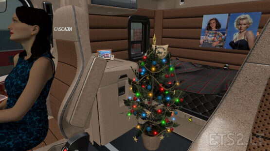 Beige Interior for Freightliner Cascadia 2019