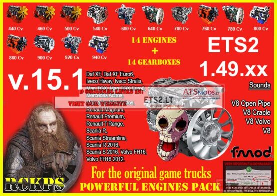 Powerful Engines & Gearboxes Pack v15.1