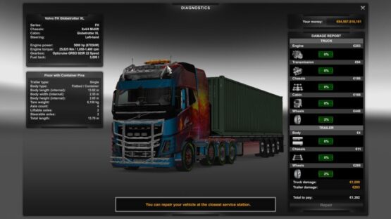 Extra MAX Fuel Tank Capacity V1.1 Mod for ETS 1.48 (5000 Litres)