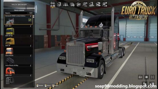 Kenworth W900 LE by soap98 v1.2.3 ETS2 1.50