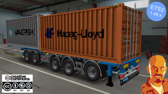 D-TEC FLEXI-TRAILER CONTAINER TRAILER ETS2 1.49.X MANIFEST FIXED