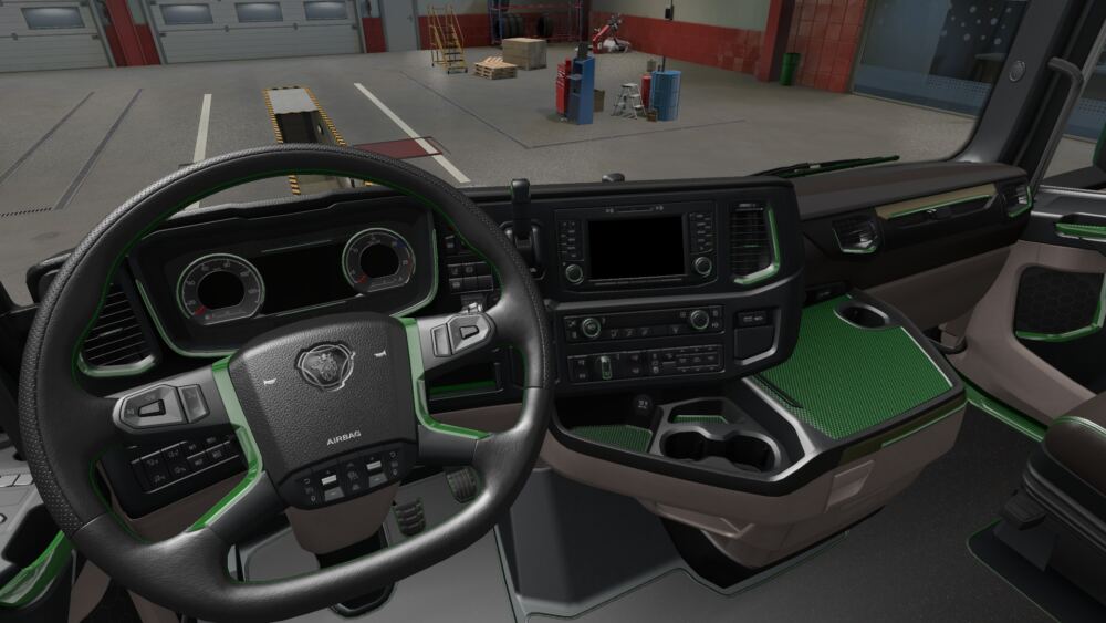 Scania 2016 S & R Black Green Interior