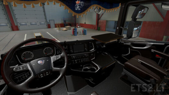 Dark brown Interior Scania 2016 0.8 beta