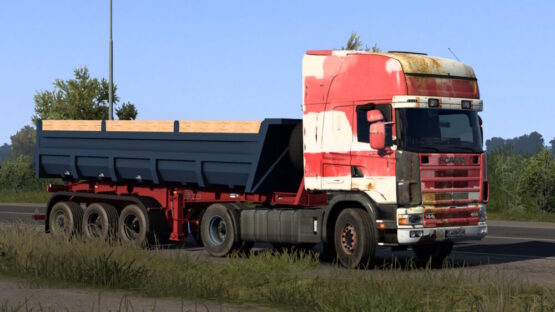 Old red, white skin for Scania Rjl 4 seria