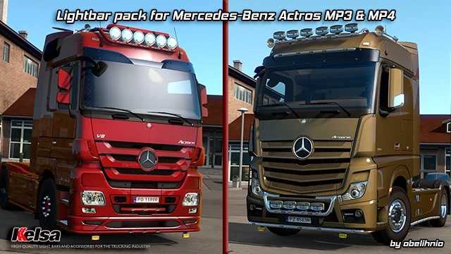 Kelsa lightbars for MB Actros MP3 & MP4 v1.3 [1.48]