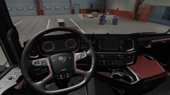 Scania 2016 R&S Red Black Lux Interior