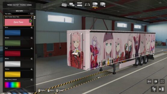 Zero Two trailer skin for ETS2 1.40 – 1.48