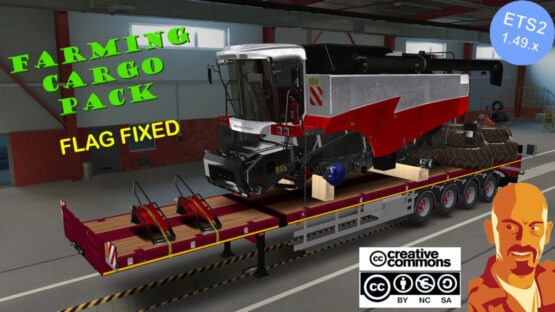 DOLL 4 AXIS FLATBED & FARMING CARGO PACK 1.49 FLAG FIXED