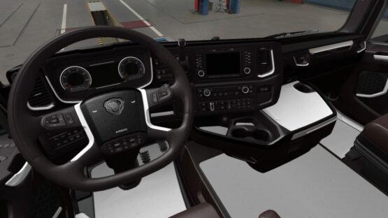 Scania S & R Black White Interior