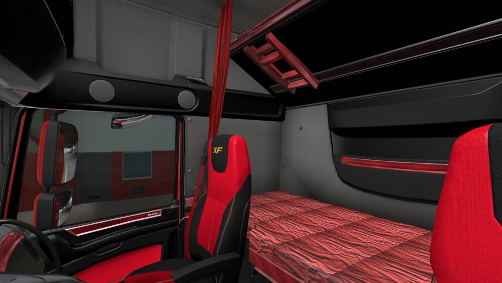 DAF Euro 6 Red Wood Interior