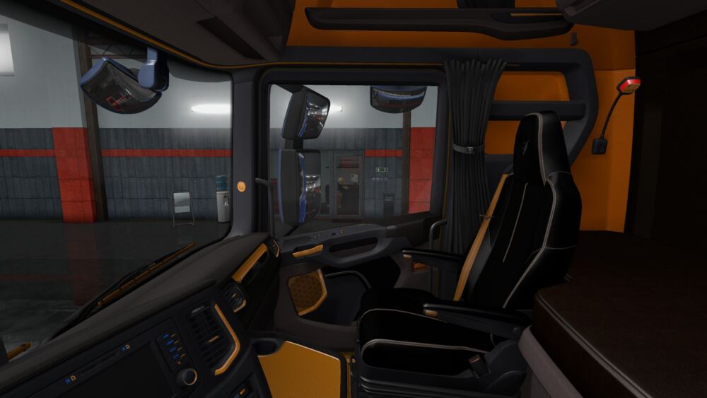 Scania S and R Black Yellow Interior