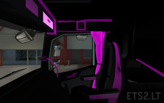 INTERIOR VOLVO FH16 2012 PINK AND BLACK 1.40