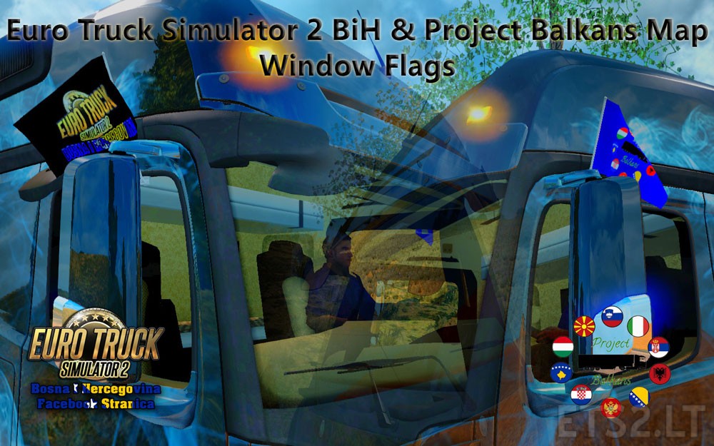 ETS2 BiH & Project Balkans Window Flags