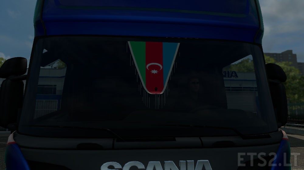 Azerbaijani Flag for Interior