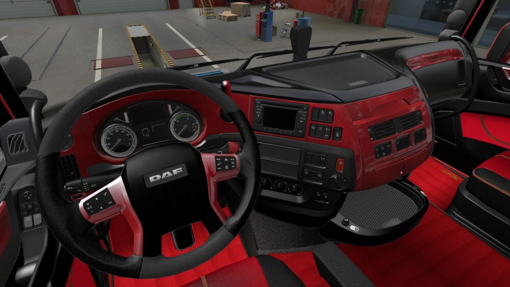 DAF Euro 6 Red Wood Interior