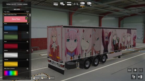 Zero Two trailer skin for ETS2 1.40 – 1.48