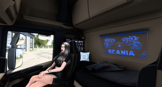 Black Beige Interior Scania S/R Eugene