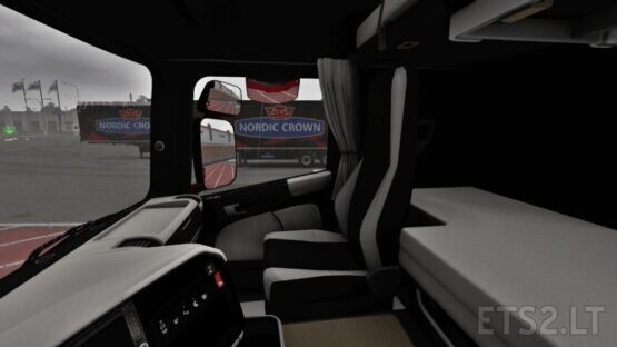 Scania R Black-White Interior