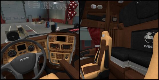 Wood Brown Interior Iveco HighWay