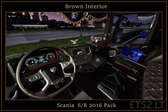 Brown Interior Scania S/R 2016 Pack 1.0