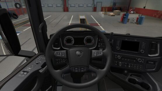  black streeing wheel for scania r.s by sepiley