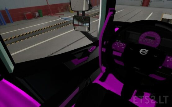 INTERIOR VOLVO FH16 2012 PINK AND BLACK 1.40