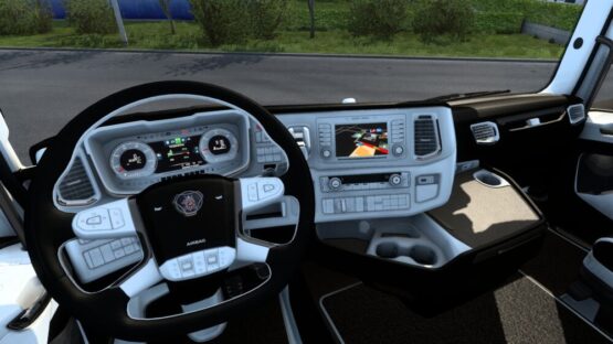 Scania 2016 S & R Black White Interior