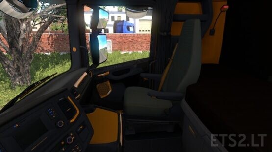 Black and Orange Interior for Scania