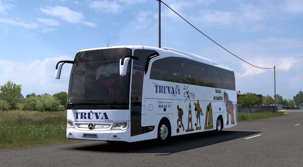 ETS2 Mercedes-Benz Travego 15 SE New Çanakkale Truva Skinpack