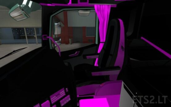 INTERIOR VOLVO FH16 2012 PINK AND BLACK 1.43