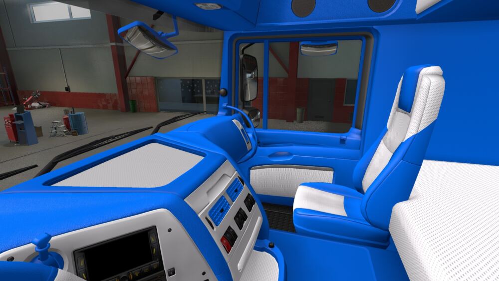 DAF XF105 Blue White Interior