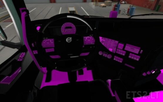 INTERIOR VOLVO FH16 2012 PINK AND BLACK 1.43