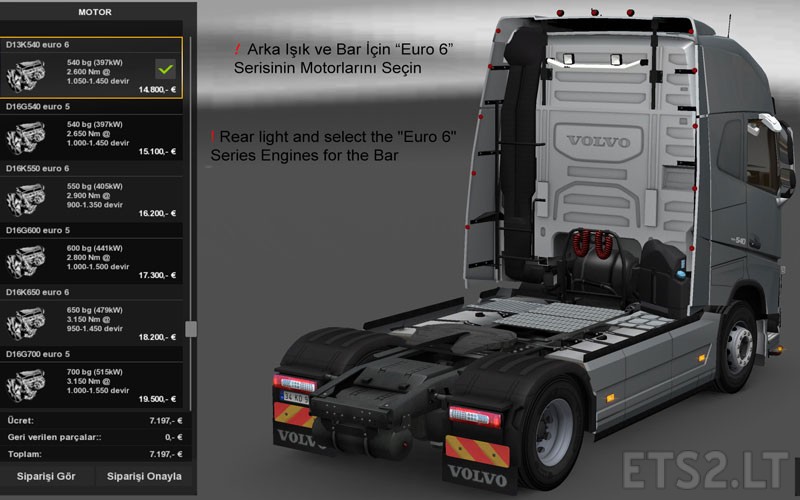 New Volvo FH16 Accessories + Interior v 2.2