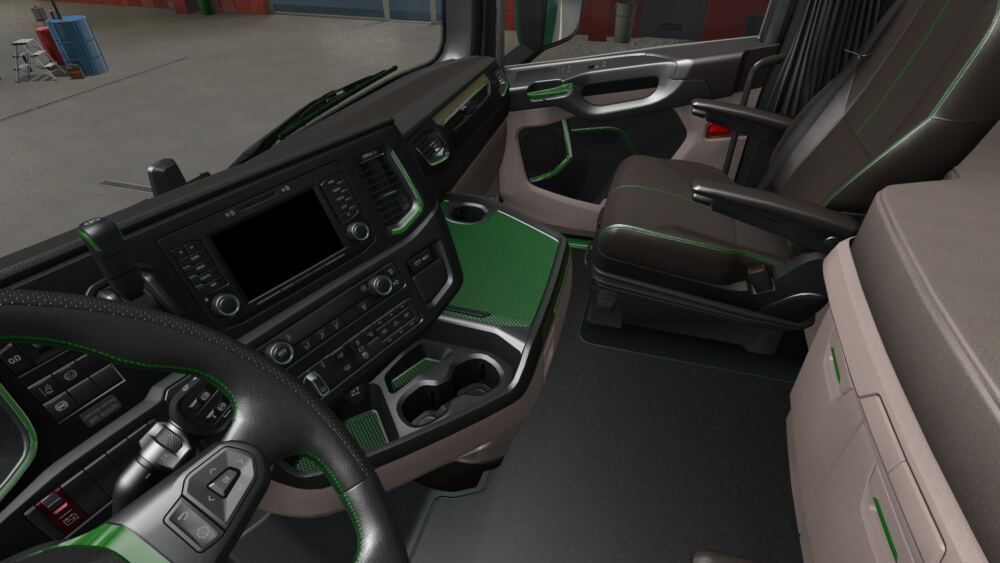 Scania 2016 S & R Black Green Interior