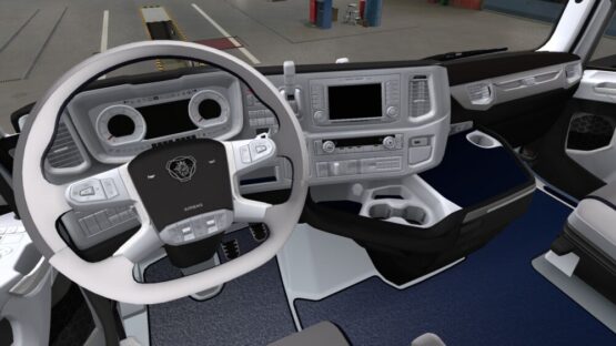 Scania S & R White Black Blue Interior