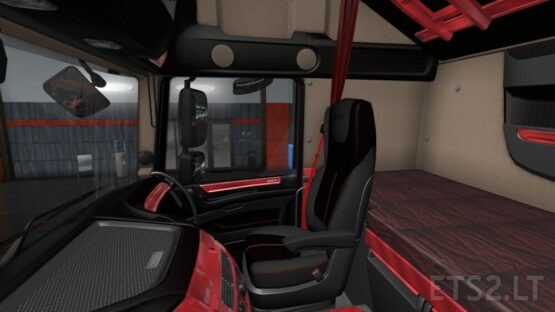 DAF E6 Red Wood Interior