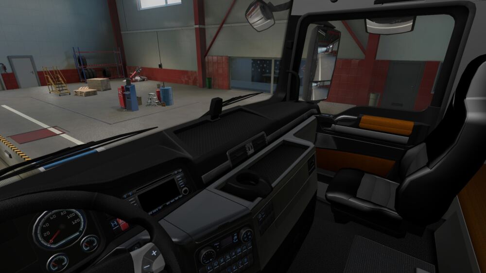 MAN TGX Black Interior