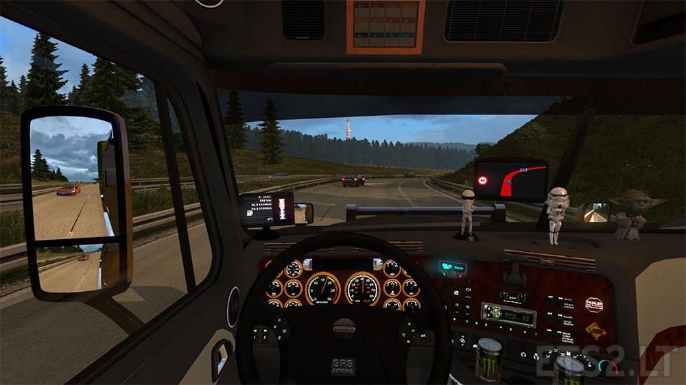 Freightliner Cascadia V2.1.24 ETS2 SiSL & SCS cabin accessories addon