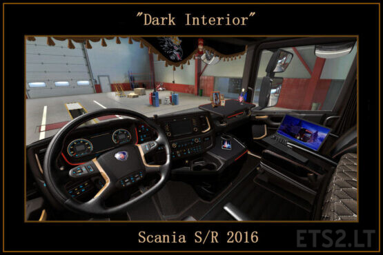 Dark Interior for Scania S/R 2016 1.1