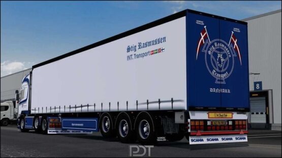 Scania R580 + Trailer Stig Rasmussen v10