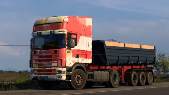 Old red, white skin for Scania Rjl 4 seria