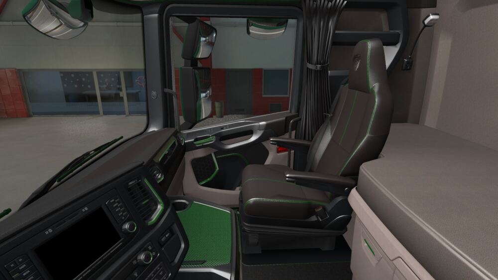 Scania 2016 S & R Black Green Interior