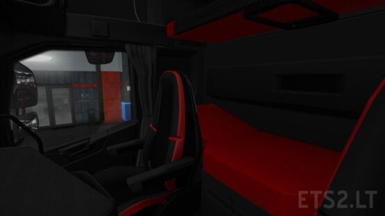 Volvo FH 2012 Black Red Interior With Red Lights