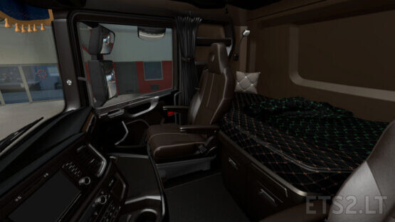 Dark brown Interior Scania 2016 0.8 beta