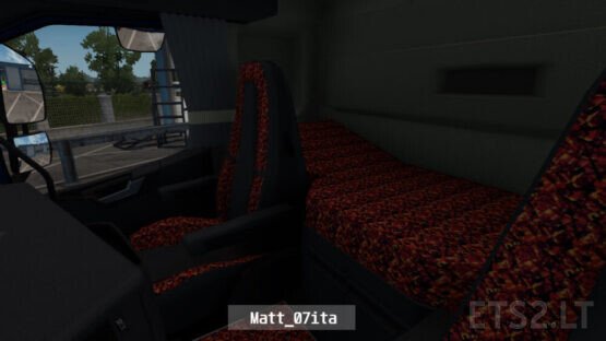 SAMPLE RED PLUCHE interior For Volvo 2012 (sleeper cab) +EXTERIOR