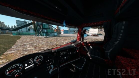 Scania RJL Topline Interior Red Plusch Danish