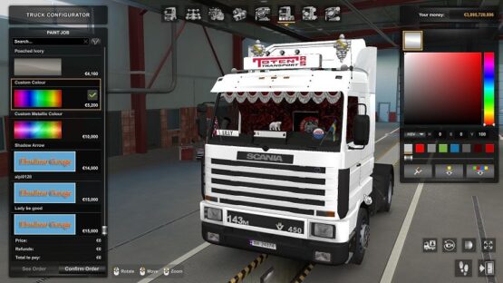 Scania 143M Red Plush Interior + Exterior